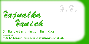 hajnalka hanich business card